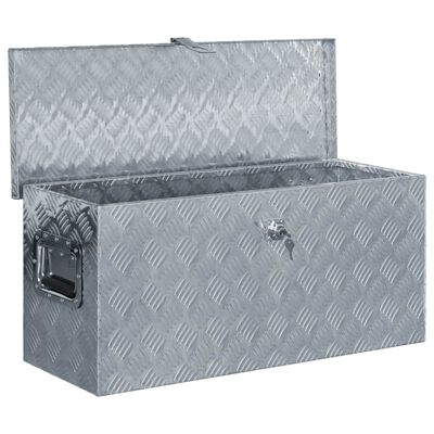 vidaXL kaste, 80x30x35 cm, alumīnijs, sudraba krāsā