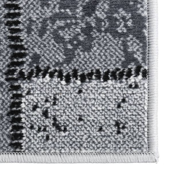 vidaXL paklāja celiņ&scaron;, BCF, pelēks bloku raksts, 100x500 cm