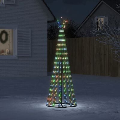 vidaXL Ziemassvētku eglītes dekorācija, 275 LED, krāsainas, 180 cm