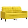 vidaXL trīsdaļīgs dīvānu komplekts ar spilveniem, dzeltens samts