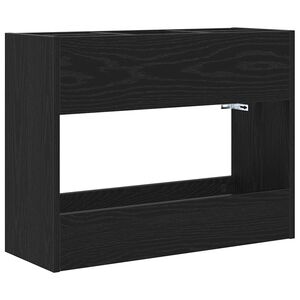 vidaXL Lietussarga statīvs Melns ozolkoks 65 x 24 x 50 cm