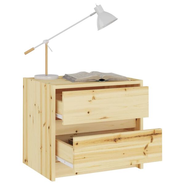 vidaXL naktsskapītis, 40x30,5x35,5 cm, egles masīvkoks