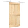 vidaXL Slīdo&scaron;ās durvis Dabisks un balts 100 x 210 cm