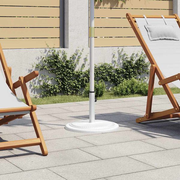 vidaXL saulessarga pamatne, balta, 45x45x30 cm, čuguns