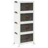 vidaXL Glabā&scaron;anas kaste ar riteņiem 4 līmeņu, 28 L, 48x29,5x112,5 cm
