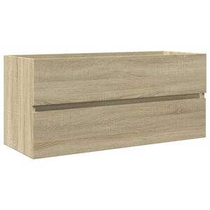 vidaXL izlietnes skapītis, ozolkoka, 100x38,5x45 cm, inženierijas koks