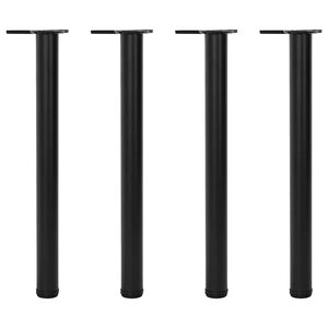 Galda kājas, 4 gab., regulējamas, 710 mm, melnas