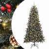 vidaXL Mākslīgā Ziemassvētku eglīte su 300 LED ar statīvu Zaļa 240 cm