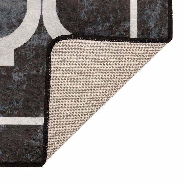 vidaXL paklājs, 160x230 cm, mazgājams, neslīdo&scaron;s, melnbalts