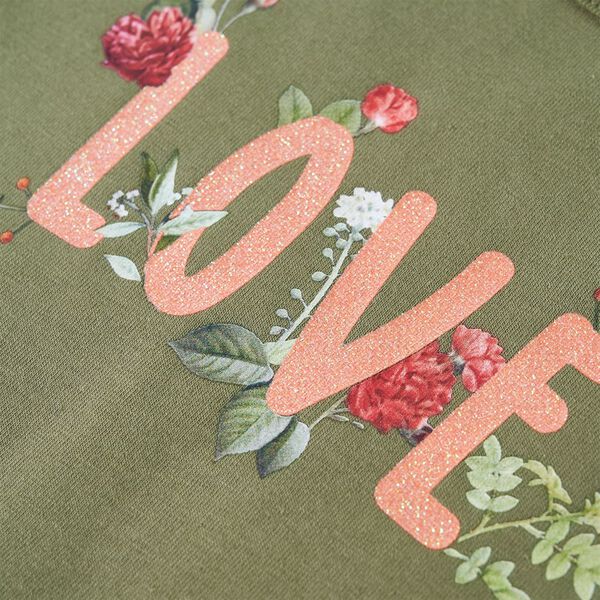 Bērnu krekls ar garām piedurknēm, haki, 128