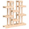 vidaXL augu plaukts, 104,5x25x109,5 cm, priedes masīvkoks
