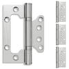 vidaXL Eņģe 4 gab. 100 x 75 x 13 mm Sudraba Tērauds