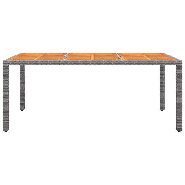 vidaXL 9-daļīgs dārza mēbeļu komplekts, pelēka PE rotangpalma