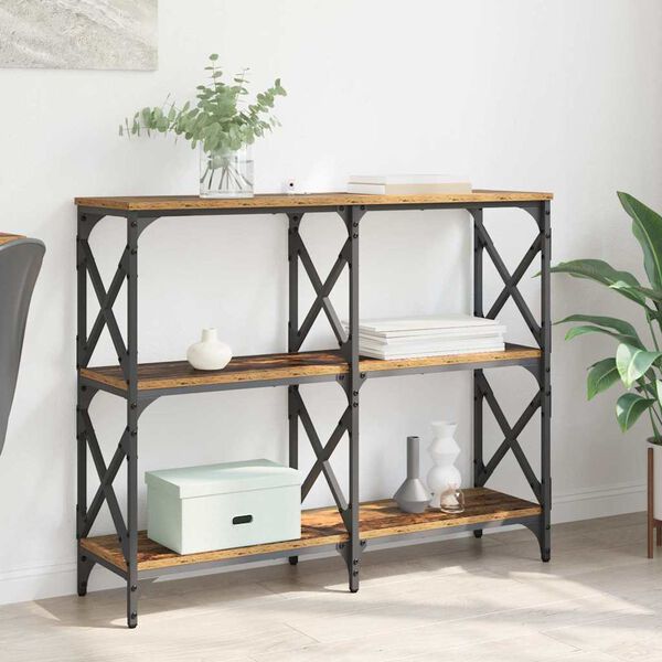 vidaXL Konsoles galds Vecs koks 100 x 28 x 80,5 cm Inženierijas koks