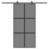 vidaXL bīdāmās durvis aparatūras komplektu 102,5x205 cm rūdīts stikls