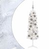 vidaXL Mākslīgā slaida Ziemassvētku egle ar bumbiņām 120 cm 150 LED