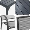 vidaXL Dārza ēdamgalds 9 pcs Antracīts Tērauds