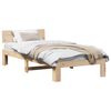 vidaXL Gultas rāmis Dabiska 75 x 190 cm Ciets priedes koks