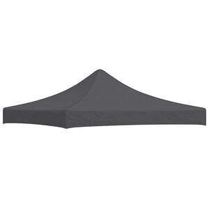 vidaXL dārza nojumes jumts, 3x3 m, antracītpelēks