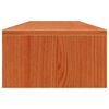 vidaXL monitora paliktnis, vaska brūnas, 100x27x15 cm, priedes koks