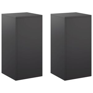 vidaXL Augu statīvs 2 pcs Melns 30 x 30 x 60 cm Tērauds