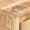 vidaXL kafijas galdiņš, 90x50x35 cm, mango masīvkoks, dabīgas niedres