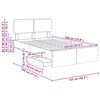 vidaXL Gultas rāmis ar atvilktni Melns 120 x 200 cm Inženierijas koks