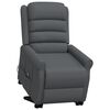 vidaXL masāžas krēsls, paceļams, pelēka mākslīgā āda