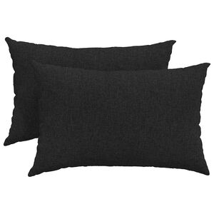 vidaXL Dīvāna spilveni 2 pcs Melna 60 x 40 cm audums