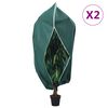 vidaXL augu pārsegi ar rāvējslēdzēju, 2 gab., 70 g/m&sup2;, 1,55x1,55 m