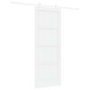 vidaXL Slīdo&scaron;ās durvis 78 x 202 cm Inženierijas koks Balts
