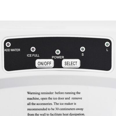 vidaXL ledus pagatavošanas ierīce, balta, 1,4 L, 15 kg/24 h