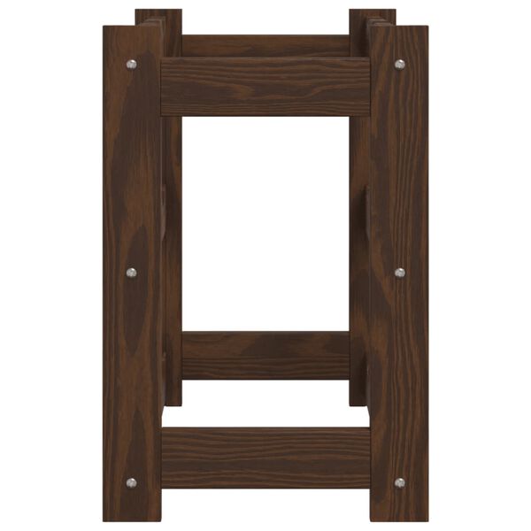 vidaXL vīna pudeļu plaukts 12 pudelēm, brūns priedes masīvkoks