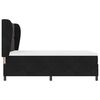 vidaXL Kastītes atsperu gulta ar matraci Melna 190 x 140 cm Poliesters