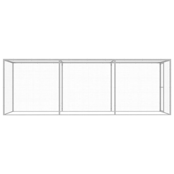 vidaXL kaķu būris, 4,5x1,5x1,5 m, cinkots tērauds