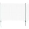 vidaXL Metināts žogs ar stabiem 10 x 1,6 m PVC pārklāts tērauds Zaļa