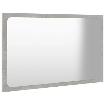 vidaXL vannasistabas spogulis, betona pelēks, 60x1,5x37 cm
