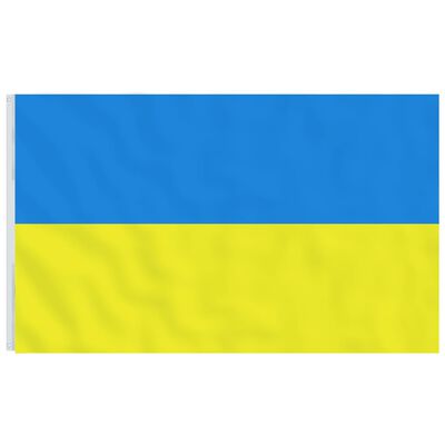 vidaXL Ukrainas karogs un masts, 5,5 m, alumīnijs