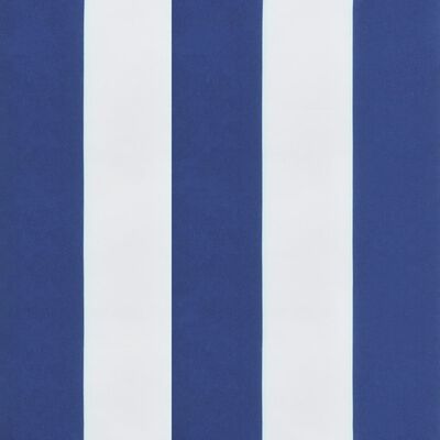 vidaXL matrači, 6 gab., zilas un baltas svītras, 50x50x7 cm, audums