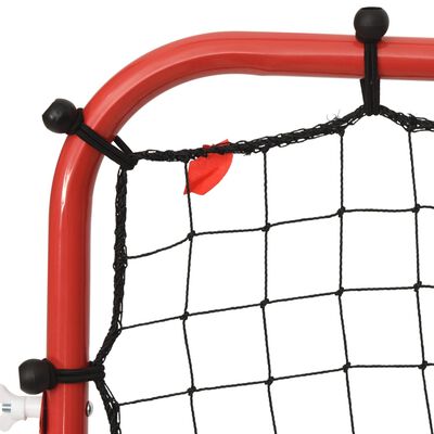 vidaXL regulējams futbola atsitiena tīkls, 96x80x96 cm, tērauds un PE
