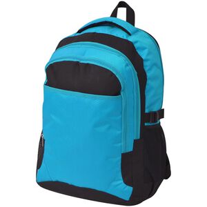 vidaXL skolas mugursoma, 40 L, melna ar zilu