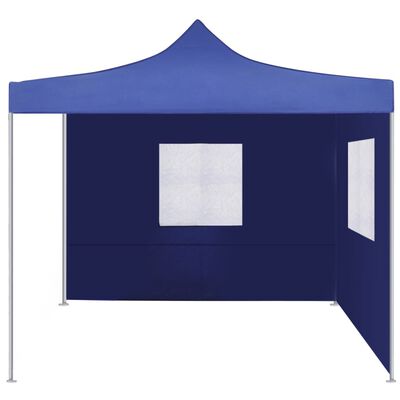 vidaXL saliekama telts ar 2 sienām, 3x3 m, zila