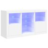 vidaXL kumode ar LED lampiņām, 123x37x67 cm, balta