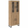 vidaXL Augstais skapītis 2 pcs Artisānā ozols 69,5 x 34 x 180 cm