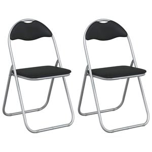 vidaXL Saliekamā krēsls 2 pcs Melns un pelēks 48 x 43,5 x 81 cm