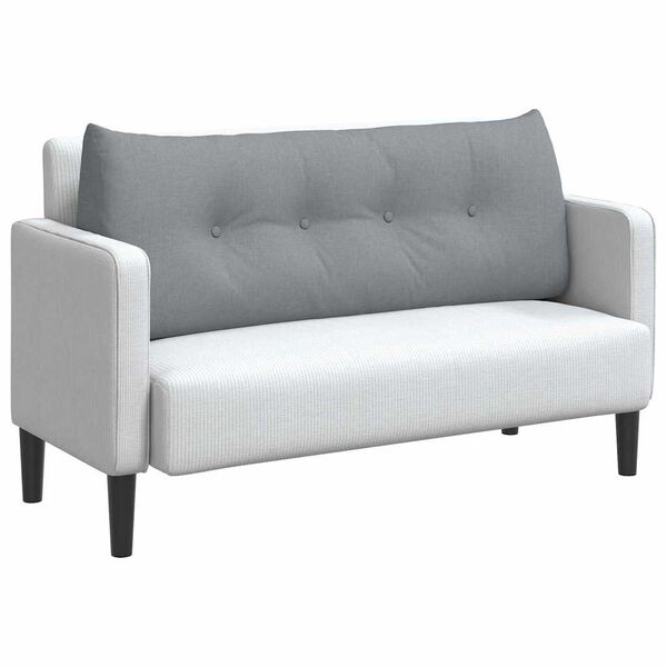 vidaXL Atpakaļ spilvens Gai&scaron;i pelēks 120 x 24 x 50 cm audums