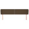 vidaXL galvgalis ar malām, 183x23x78/88 cm, tum&scaron;i brūns audums