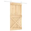 vidaXL Slīdo&scaron;ās durvis Dabisks un balts 100 x 210 cm
