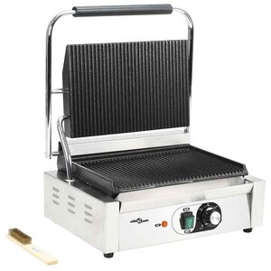vidaXL panini grils ar rievotu virsmu, 2200 W, 43x30,5x20 cm