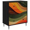 vidaXL Drīzā rokas BONN Retro viļņu druka 66 x 36,5 x 76 cm